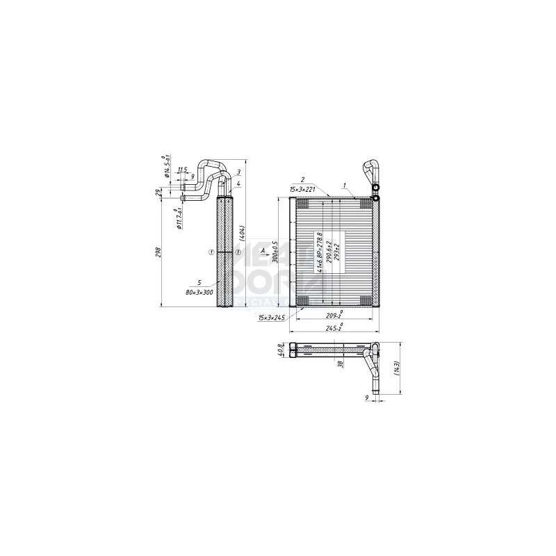 Évaporateur climatisation MEAT & DORIA 997097