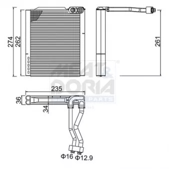 Évaporateur climatisation MEAT & DORIA