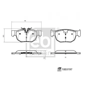 Jeu de 4 plaquettes de frein avant FEBI BILSTEIN
