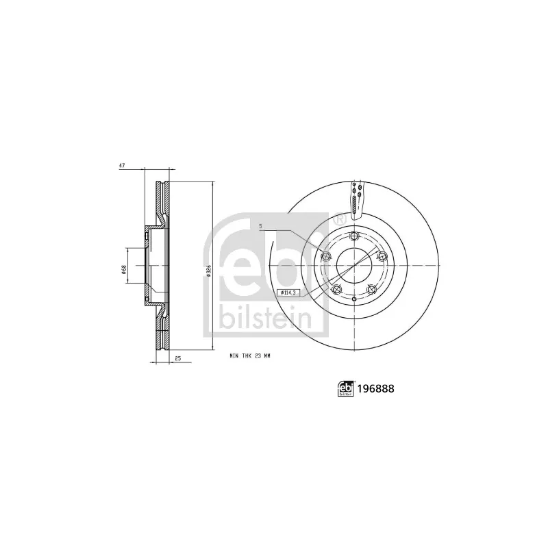 Boulon / Vis, étrier de frein FEBI BILSTEIN 196888 - Visuel 3