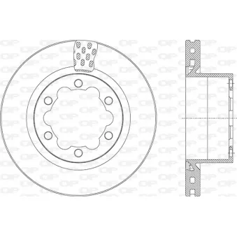 Jeu de 2 disques de frein avant OPEN PARTS