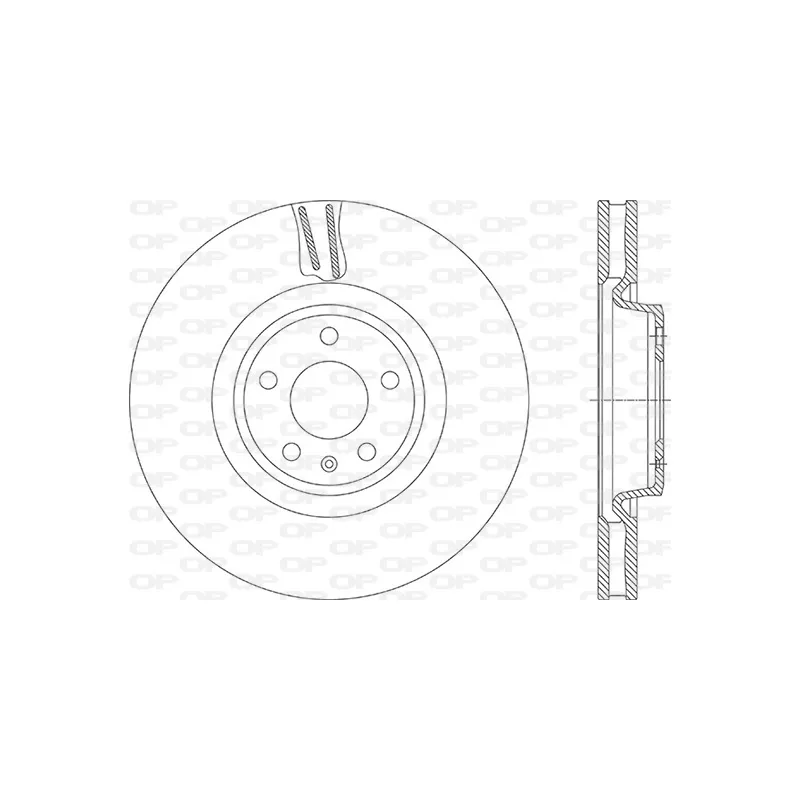 Jeu de 2 disques de frein avant OPEN PARTS BDR2952.20