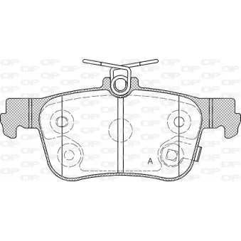 Jeu de 4 plaquettes de frein avant OPEN PARTS
