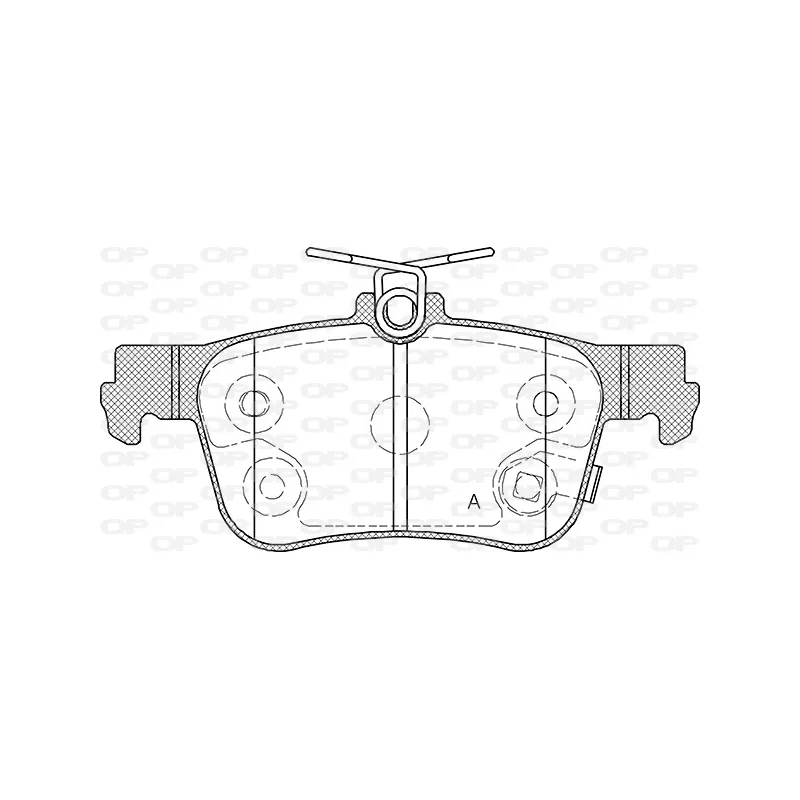 Jeu de 4 plaquettes de frein avant OPEN PARTS BPE1551.28