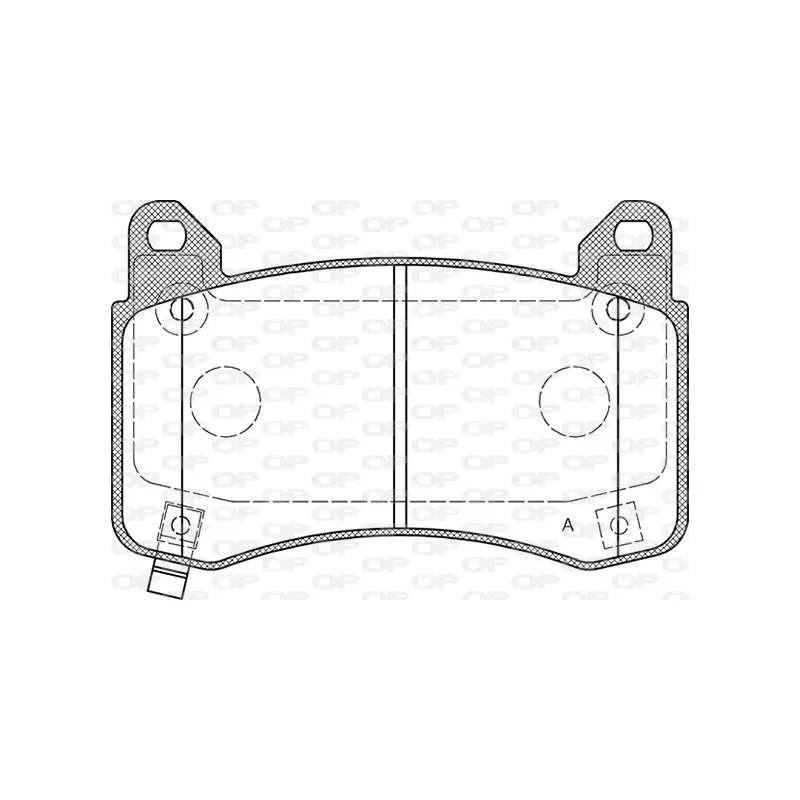 Jeu de 4 plaquettes de frein avant OPEN PARTS BPE1992.04