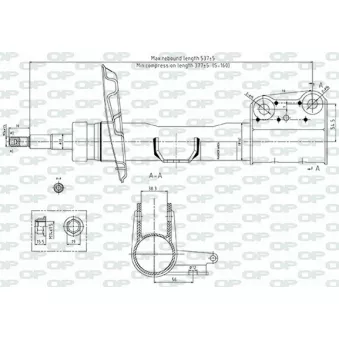 Amortisseur avant droit OPEN PARTS
