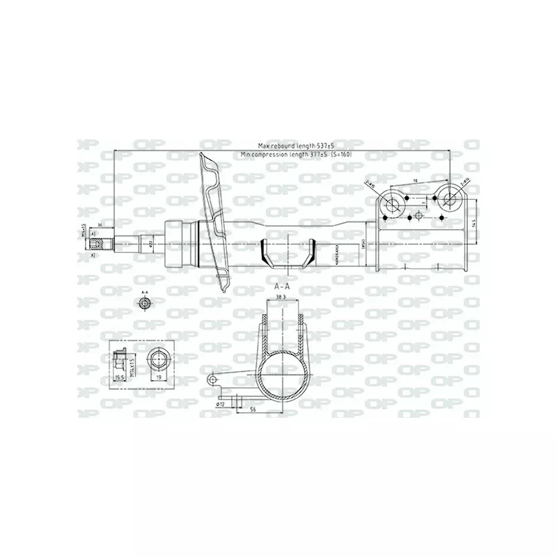 Amortisseur avant gauche OPEN PARTS SAB8717.31