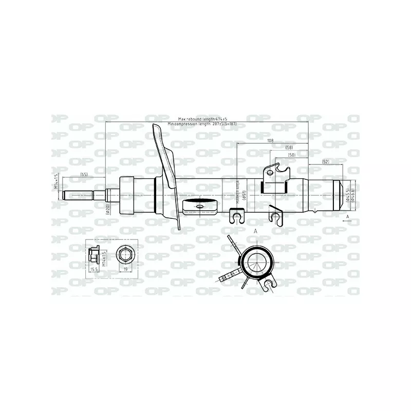 Amortisseur avant droit OPEN PARTS SAB8718.31
