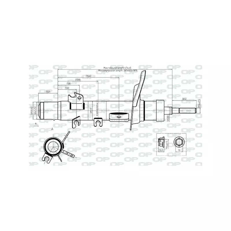 Amortisseur avant gauche OPEN PARTS SAB8719.31