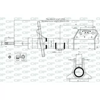 Jeu de 2 amortisseurs arrière OPEN PARTS SAB8720.31