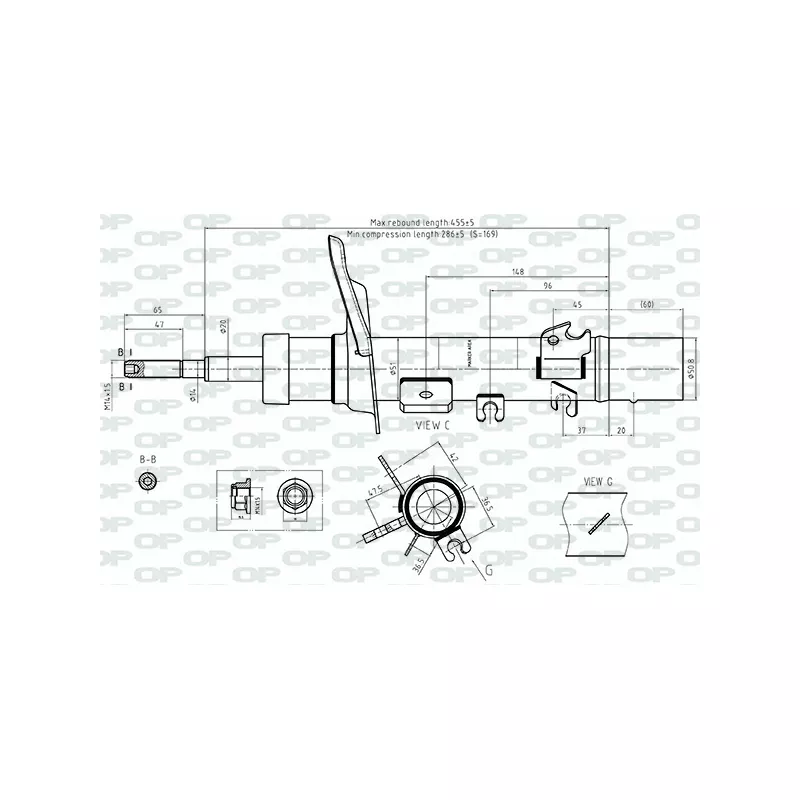 Amortisseur avant droit OPEN PARTS SAB8721.31