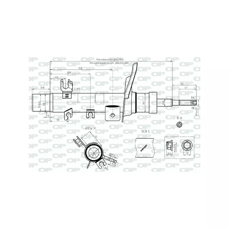 Amortisseur avant droit OPEN PARTS SAB8723.31