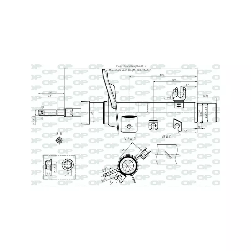 Amortisseur avant gauche OPEN PARTS SAB8724.31