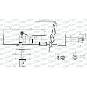 Amortisseur avant gauche OPEN PARTS