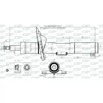 Jeu de 2 amortisseurs arrière OPEN PARTS