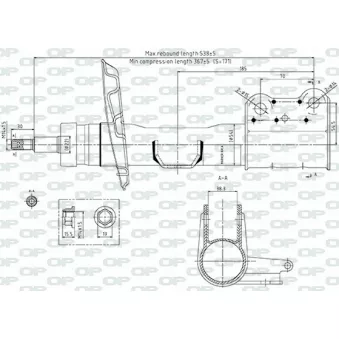 Amortisseur avant droit OPEN PARTS