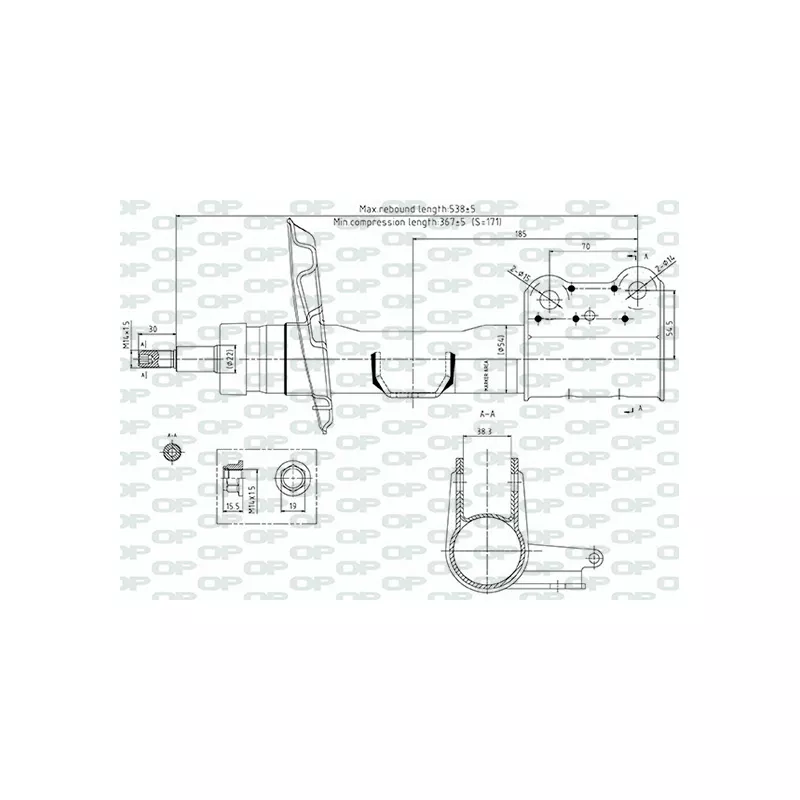 Amortisseur avant droit OPEN PARTS SAB8728.31