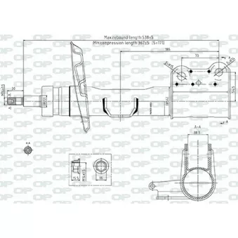 Amortisseur avant gauche OPEN PARTS
