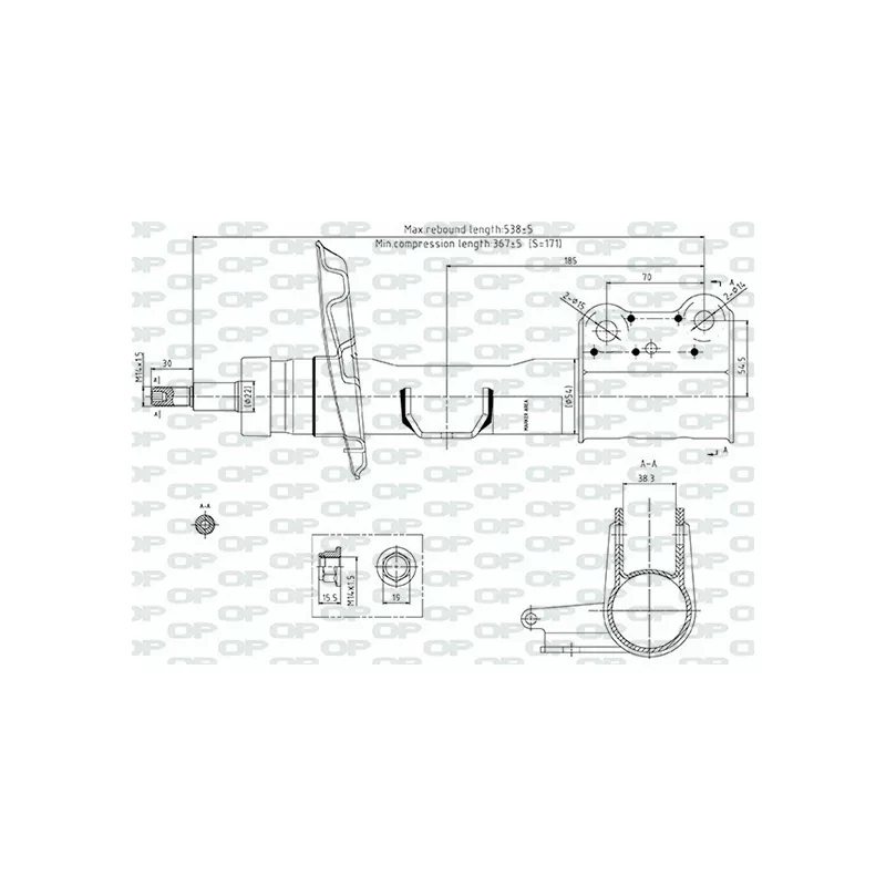 Amortisseur avant gauche OPEN PARTS SAB8729.31