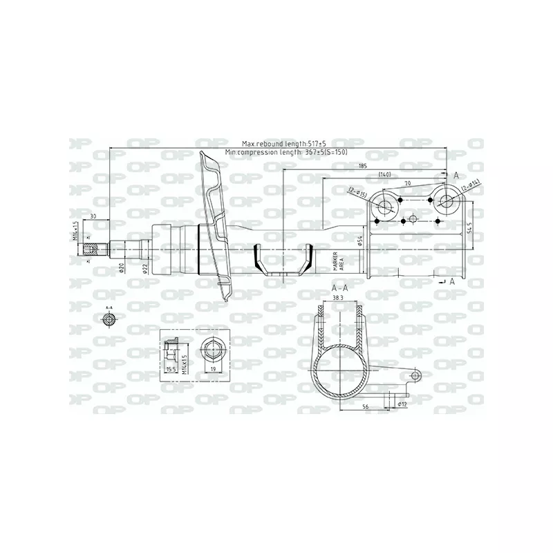 Amortisseur avant droit OPEN PARTS SAB8730.31