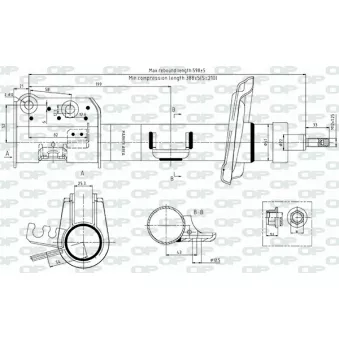 Amortisseur arrière gauche OPEN PARTS