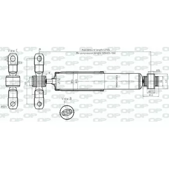 Jeu de 2 amortisseurs arrière OPEN PARTS SAB8735.32