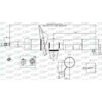 Jeu de 2 amortisseurs arrière OPEN PARTS