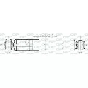 Jeu de 2 amortisseurs arrière OPEN PARTS SAB8737.32