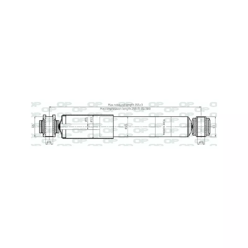 Jeu de 2 amortisseurs arrière OPEN PARTS SAB8737.32