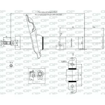 Jeu de 2 amortisseurs arrière OPEN PARTS SAB8739.31