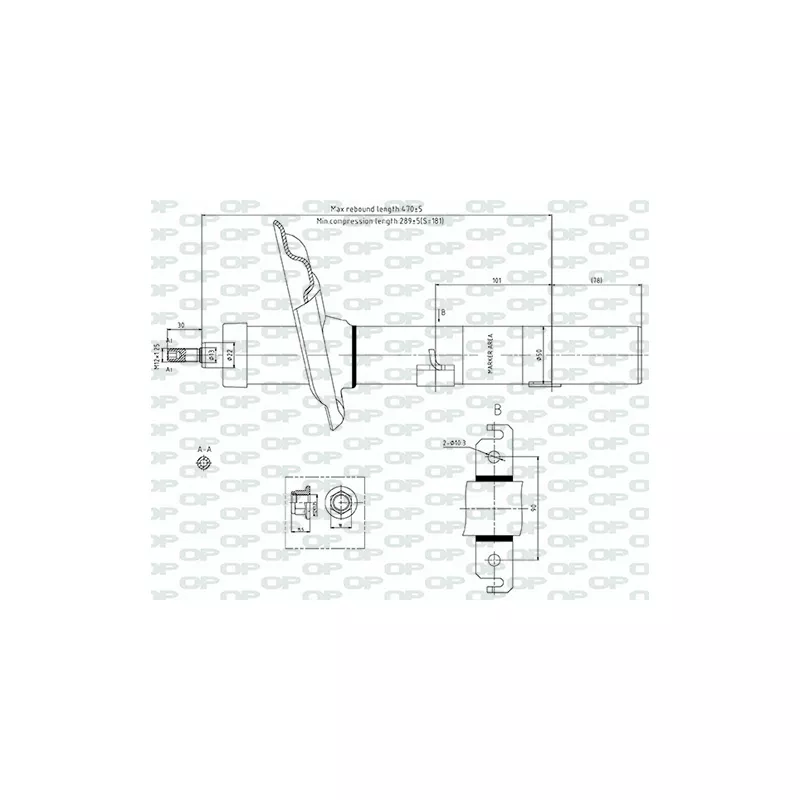 Jeu de 2 amortisseurs arrière OPEN PARTS SAB8739.31