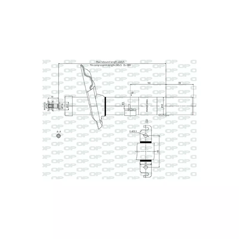 Jeu de 2 amortisseurs arrière OPEN PARTS SAB8741.31