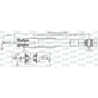 Jeu de 2 amortisseurs arrière OPEN PARTS