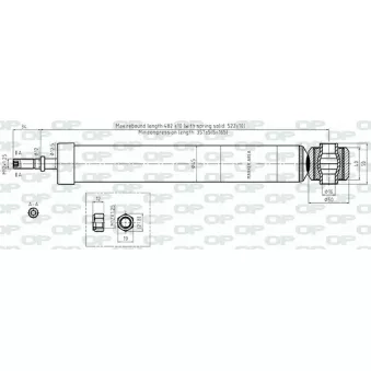 Jeu de 2 amortisseurs arrière OPEN PARTS