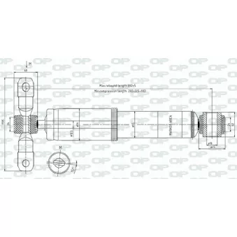 Jeu de 2 amortisseurs arrière OPEN PARTS