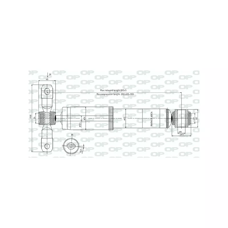 Jeu de 2 amortisseurs arrière OPEN PARTS SAB8747.32