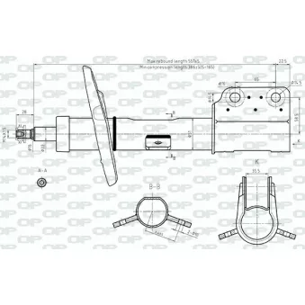 Jeu de 2 amortisseurs arrière OPEN PARTS