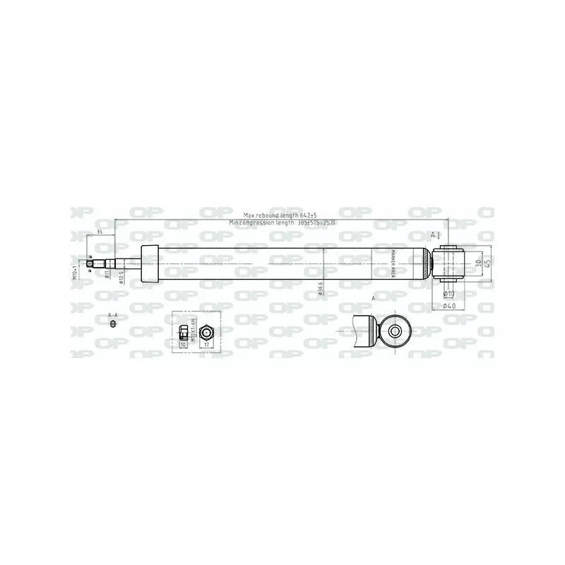 Jeu de 2 amortisseurs arrière OPEN PARTS SAB8765.32