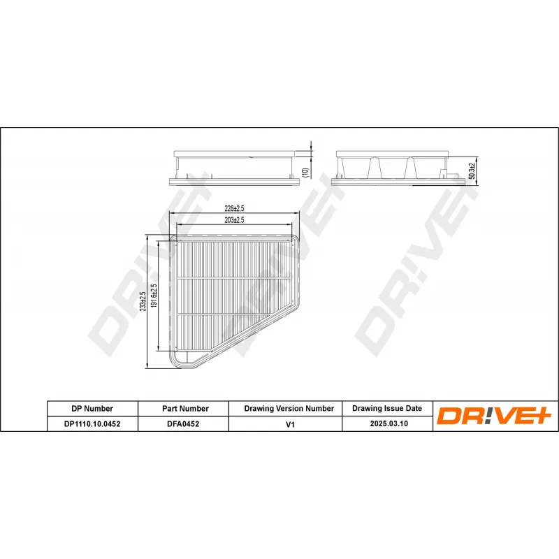 Filtre à air Dr!ve+ DP1110.10.0452