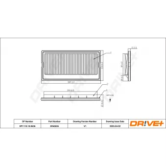 Filtre à air Dr!ve+ DP1110.10.0636