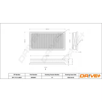 Filtre à air Dr!ve+ DP1110.10.0837
