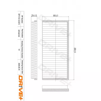 Filtre, air de l'habitacle Dr!ve+ DP1110.12.0213