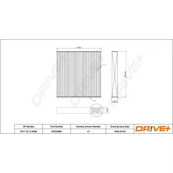 Filtre, air de l'habitacle Dr!ve+
