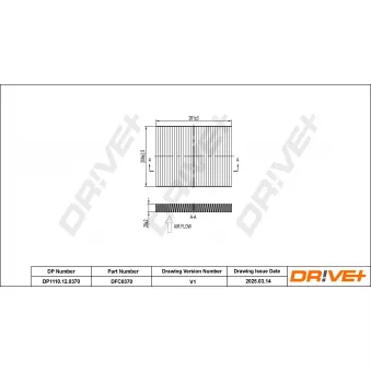 Filtre, air de l'habitacle Dr!ve+