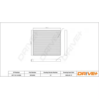 Filtre, air de l'habitacle Dr!ve+ DP1110.12.0395