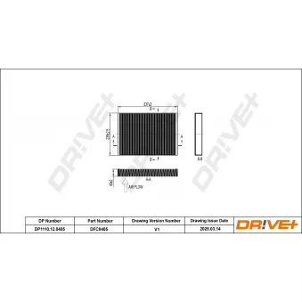 Filtre, air de l'habitacle Dr!ve+