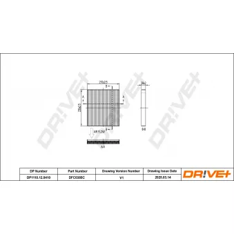 Filtre, air de l'habitacle Dr!ve+