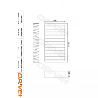 Filtre, air de l'habitacle Dr!ve+ DP1110.12.0436
