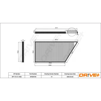 Filtre, air de l'habitacle Dr!ve+ DP1110.12.1066