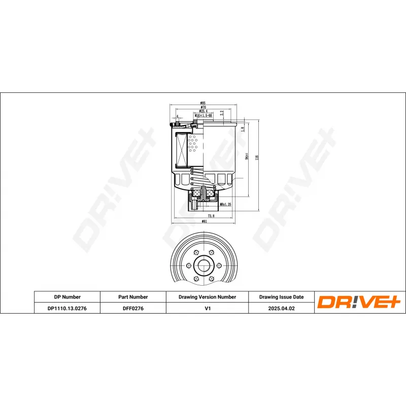 Filtre à carburant Dr!ve+ DP1110.13.0276